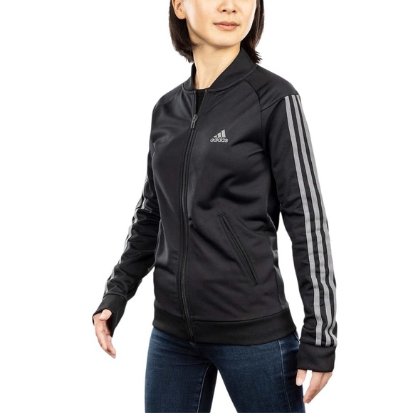NEW, Adidas, Black 3-Stripes Classic Track Jacket Zip-Up, Plus Size 2XL - Picture 3 of 13